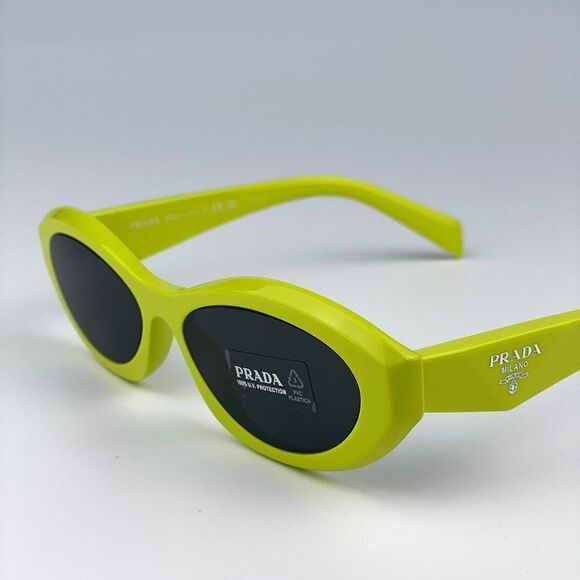 NEW Prada PR26ZS 13L08Z Cedar Dark Grey Oval Women Sunglasses - Picture 1 of 11